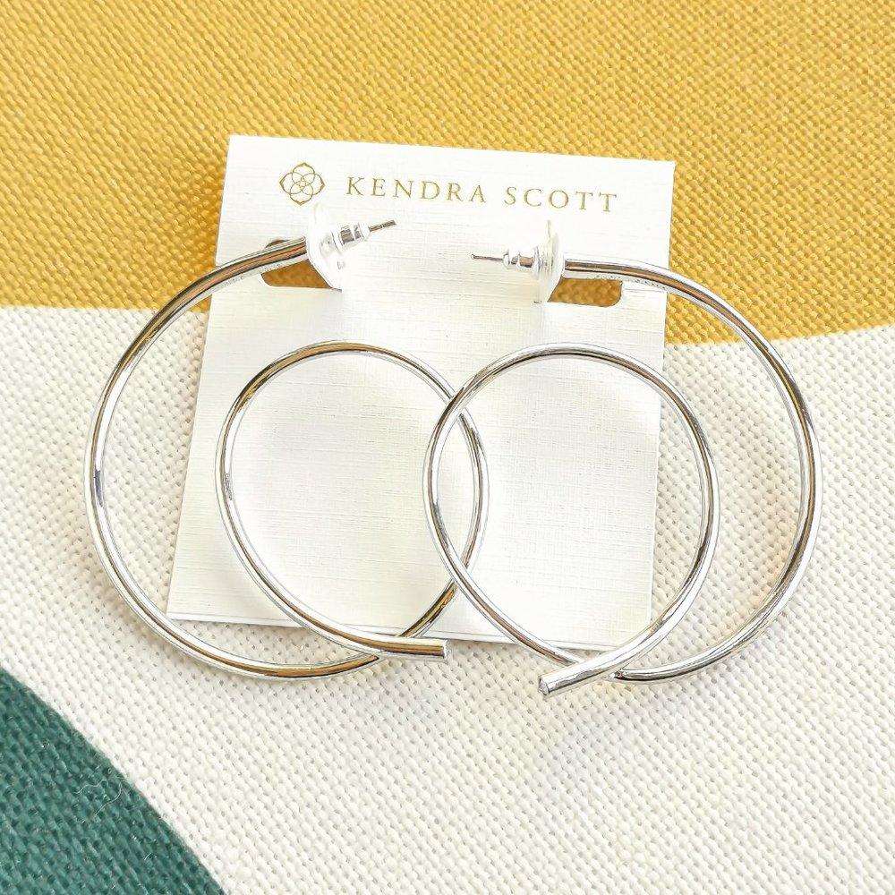 Kendra Scott Myles Hoop Earrings Silver